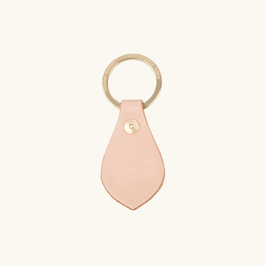 Natural vegetable‑tanned leather key fob by Happy Patina