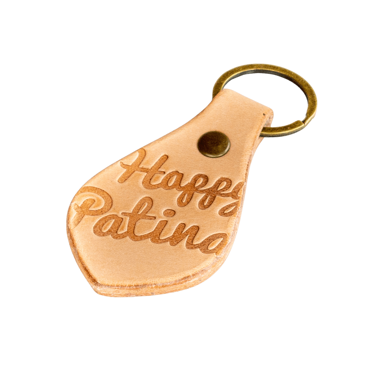 Secured Key Fob veg-tan letaher