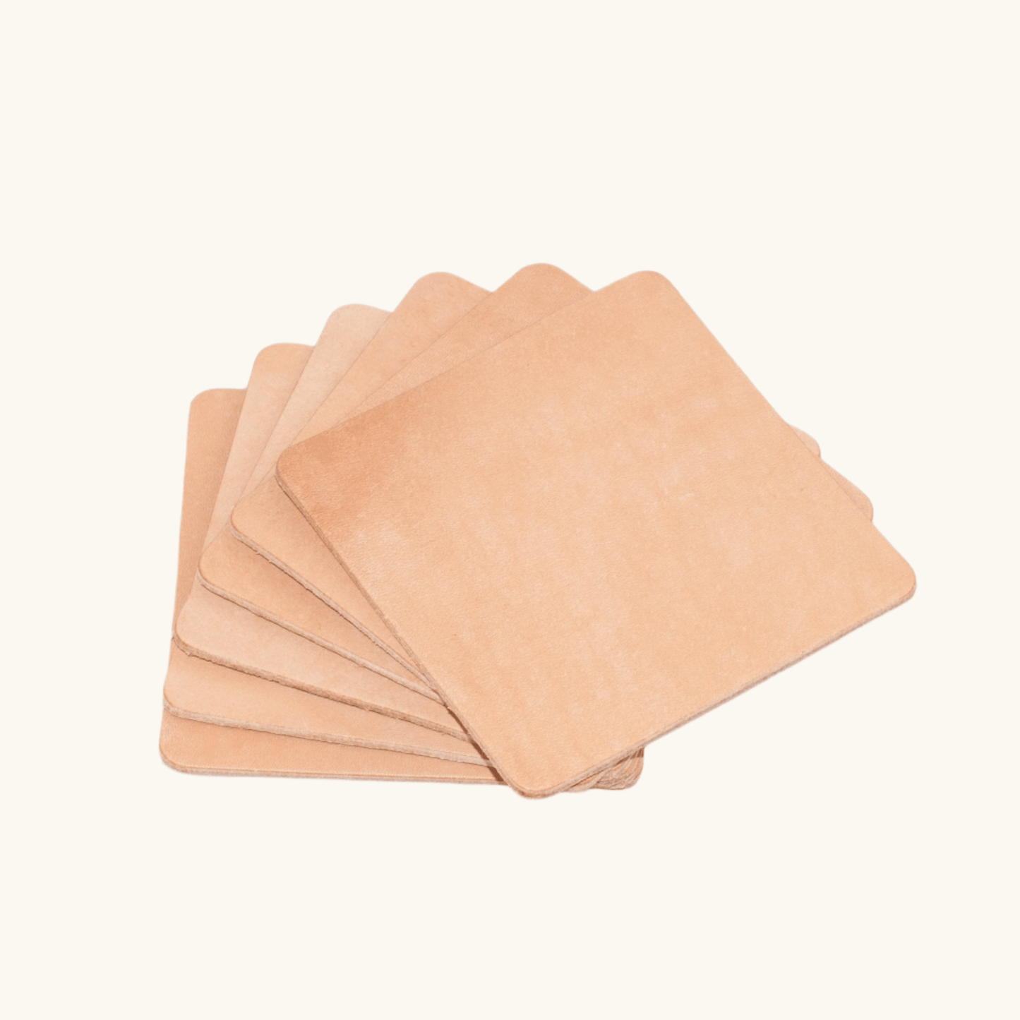 Leather Squared Coaster Set