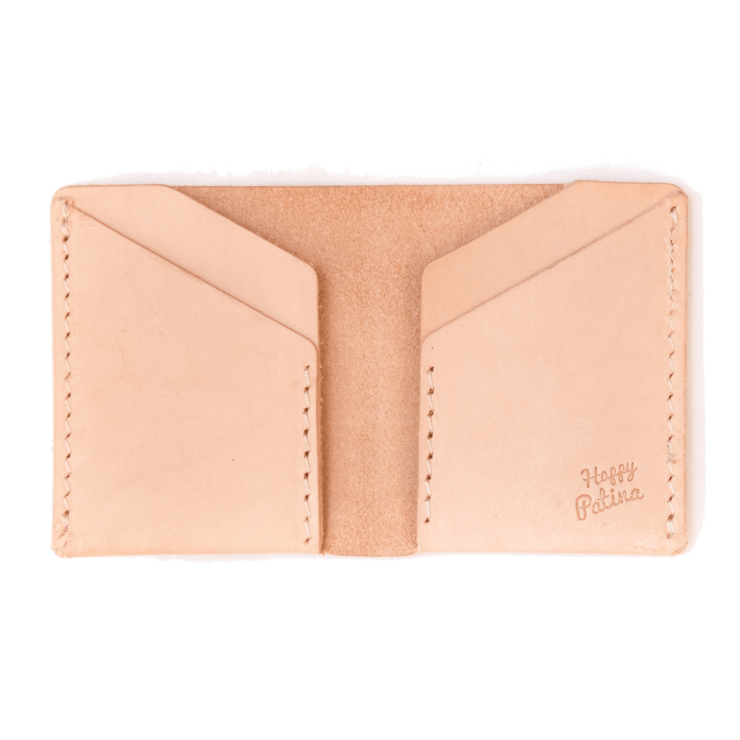 Minimalist veg-tan leather wallet