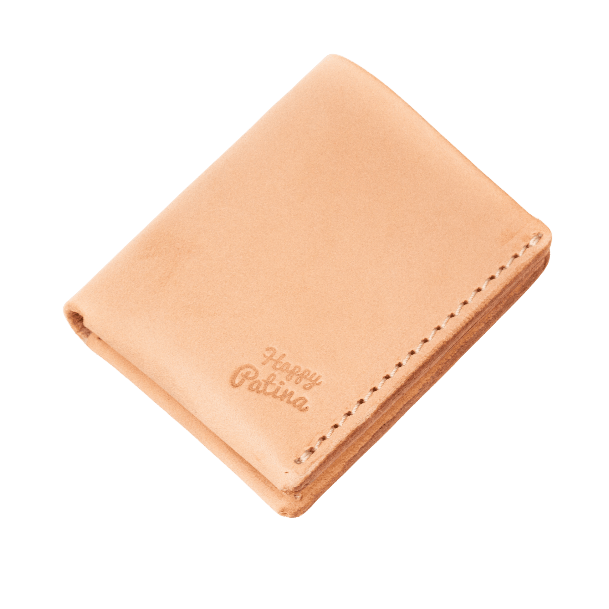 Minimalist veg-tan leather wallet