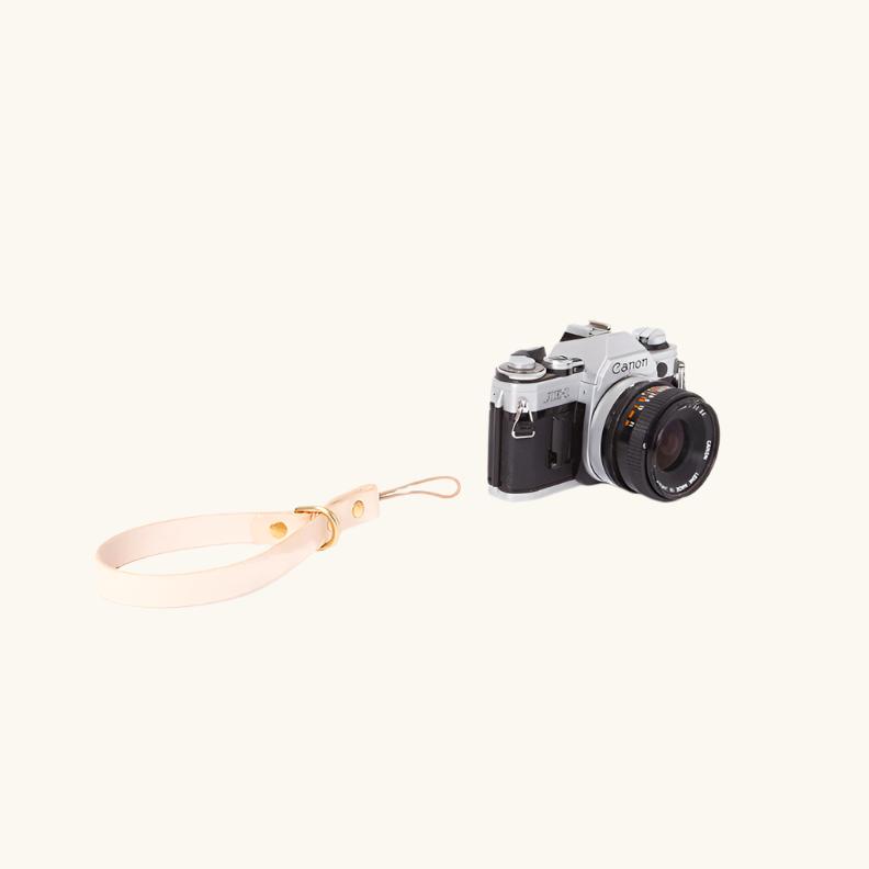 Camera Wrist Strap Natural Leather