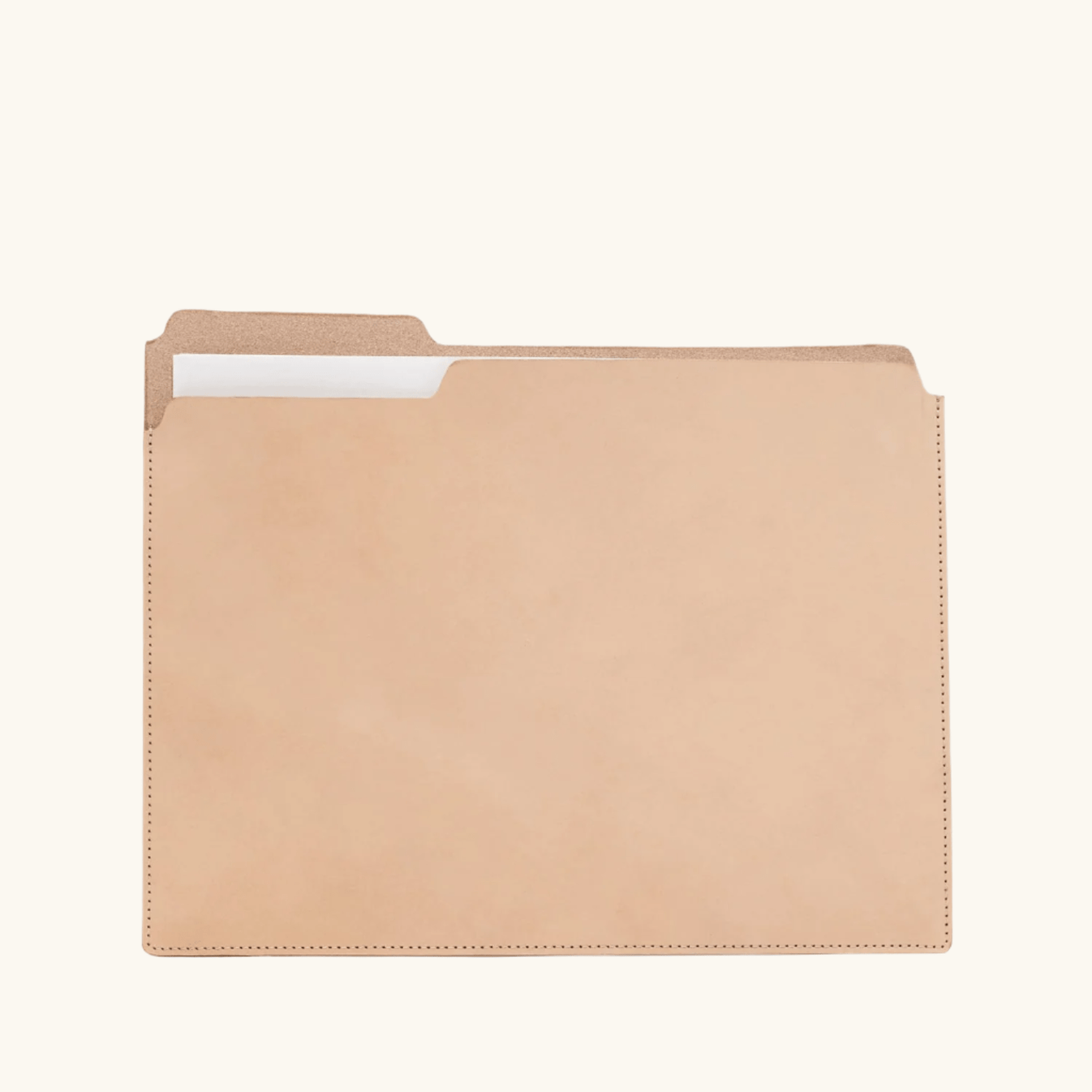 Leather Folder – Natural Veg‑Tan (12″×9″) – HappyPatina