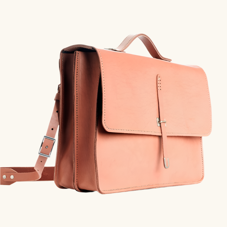 Messenger Bag Satchel Natural Leather