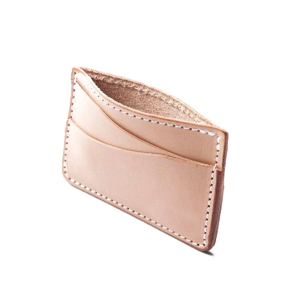 Slim Card Wallet Natural Leather