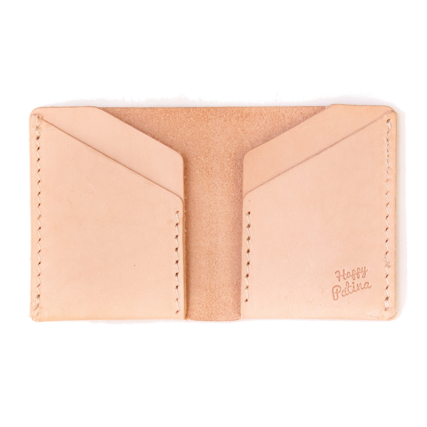 Minimalist veg-tan leather wallet